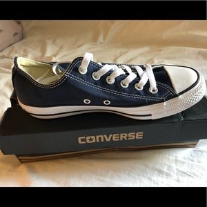 Brand new navy low top Converse
